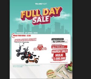 Buruan! Diskon Gila Sepeda Listrik 50% di Transmart