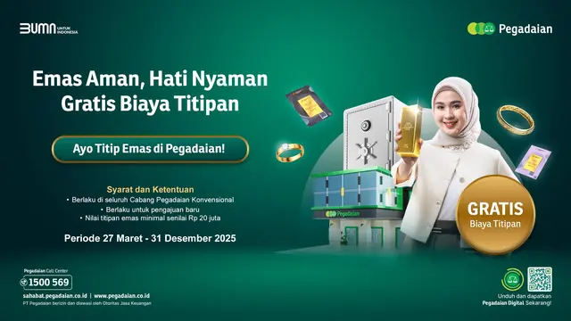 Promo Pegadaian: Emas Murah, Titip Gratis! Buruan Borong!