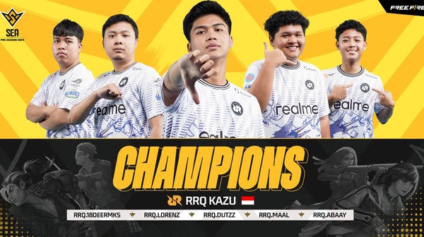 RRQ Kazu: Juara FFWS SEA Pre-Season 2025! Dominasi Free Fire Indonesia