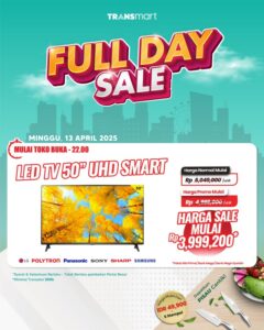 Rebut Smart TV LED 50 Inch Murah? Diskon Jumbo Transmart!
