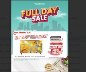Rebut TV UHD 50 Inch Murah, Diskon Jumbo Transmart!