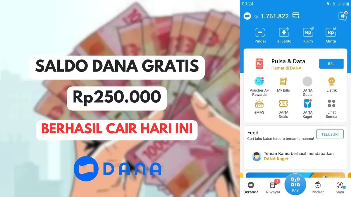 Raih Saldo DANA Gratis Rp250.000: Cara Klaim DANA Kaget Mudah!