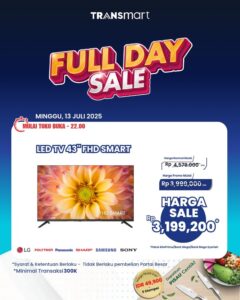 Rebut LED TV 43 Inch Murah, Hemat Jutaan di Transmart!