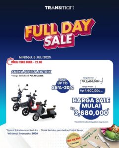 Transmart Sale Gila! Sepeda Listrik Diskon Jutaan Hari Ini